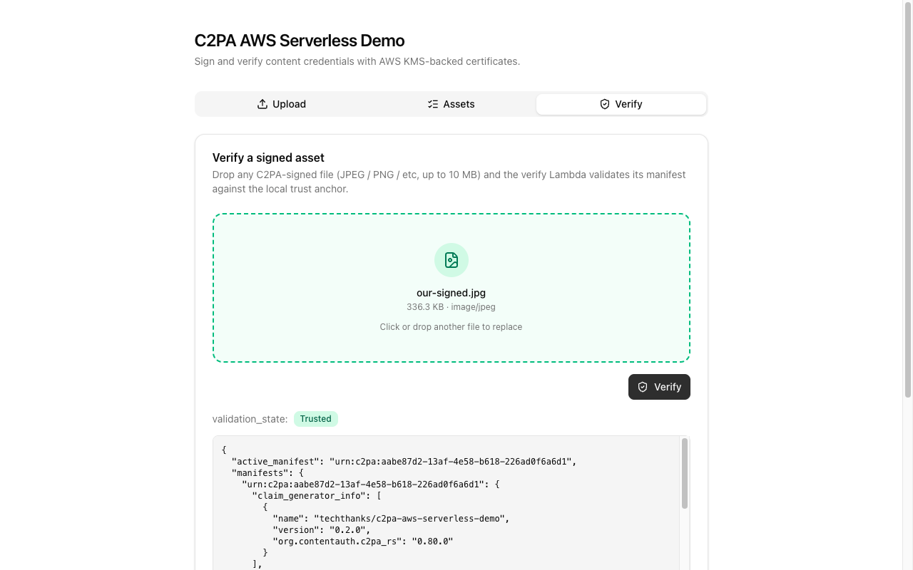 【AWS×C2PA】署名・検証パイプラインをサーバーレスで組む のサムネイル